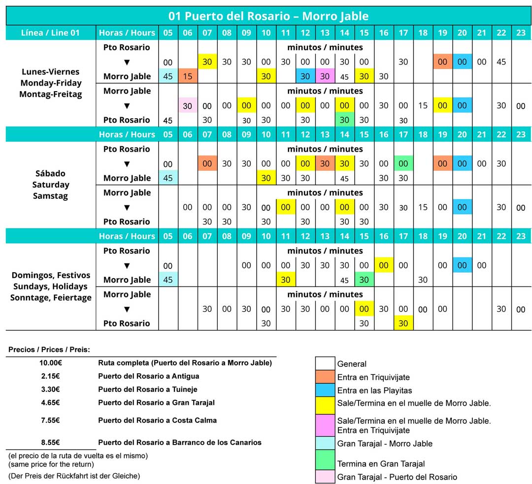 Horarios Tiadhe L01 1080
