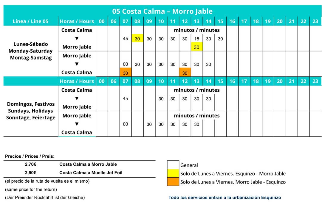 Horarios Tiadhe L05 1080