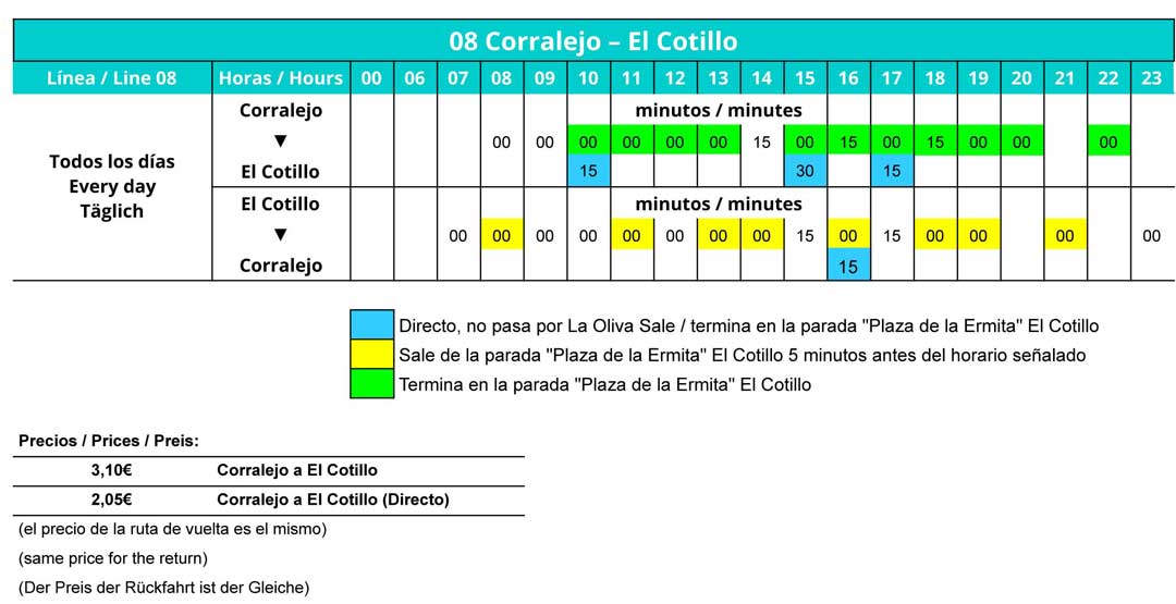 Horarios Tiadhe L08 1080