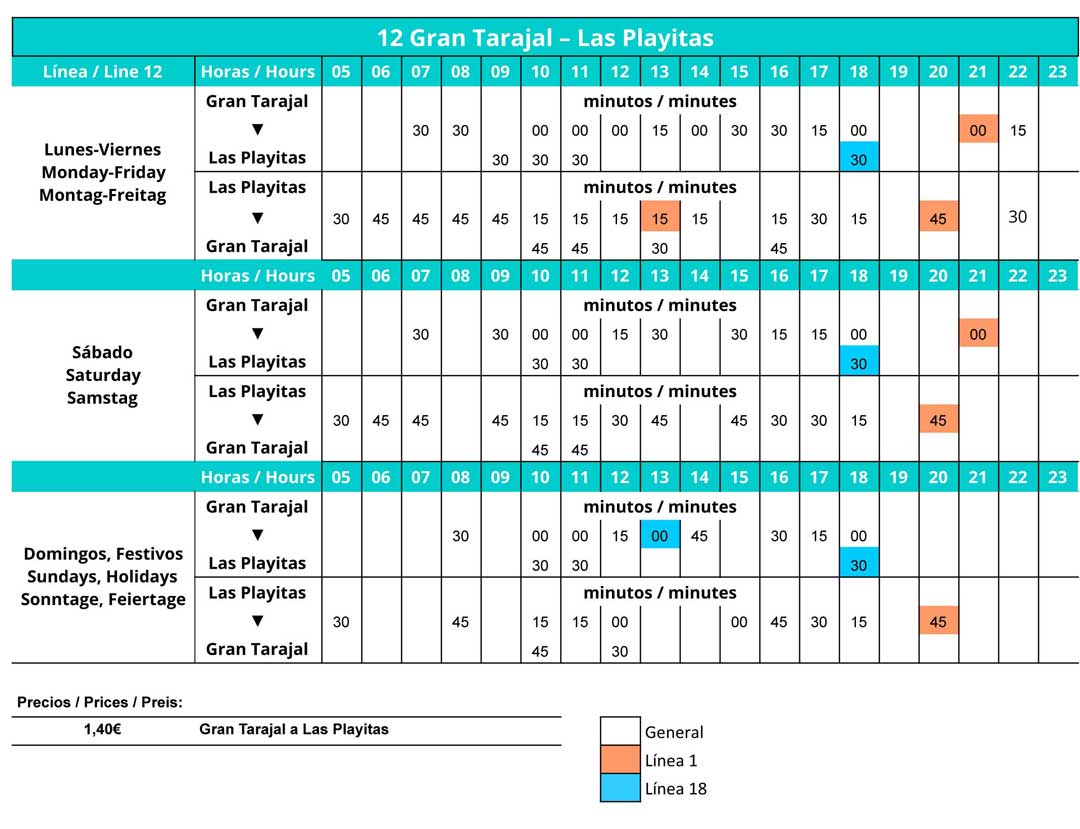 Horarios Tiadhe L12 1080