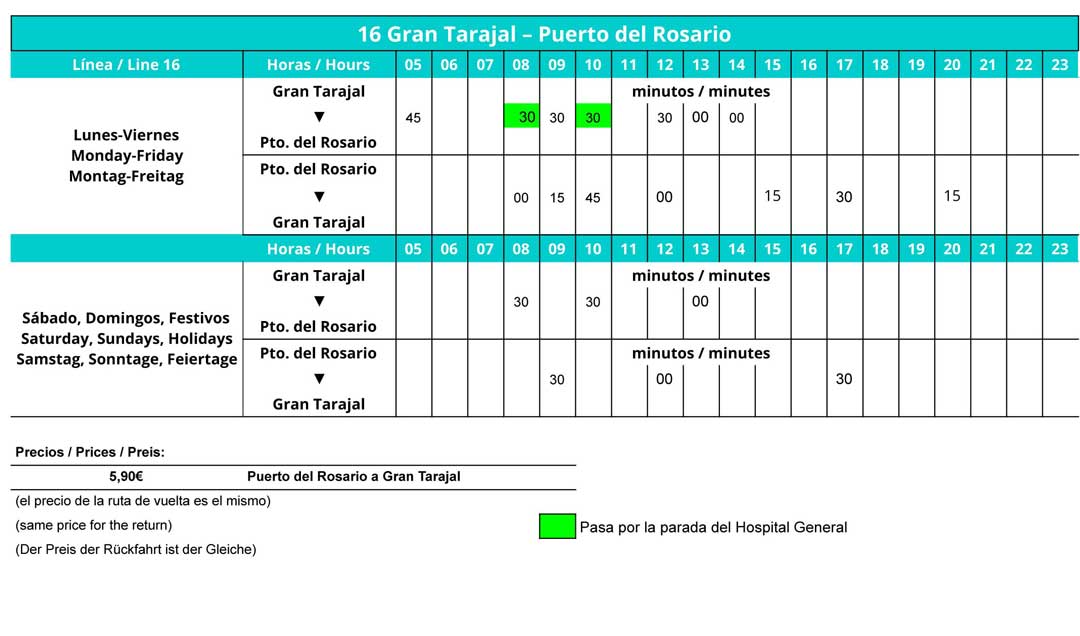Horarios Tiadhe L16 1080